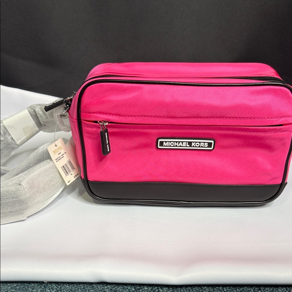 Michael Kors MediumHot Pink and Black Nylon Bag